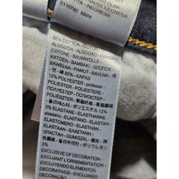 Levi's 720 Jeans Women's Tag Size 25x28 Blue High-Rise Super Skinny Denim - Picture 8 of 13